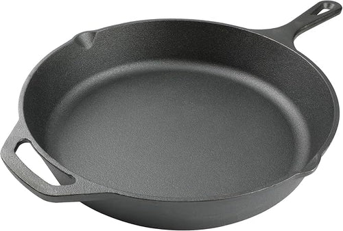 12 Inch Cast Iron Skillet, Pre-Seasoned Frying Pan by isheTao