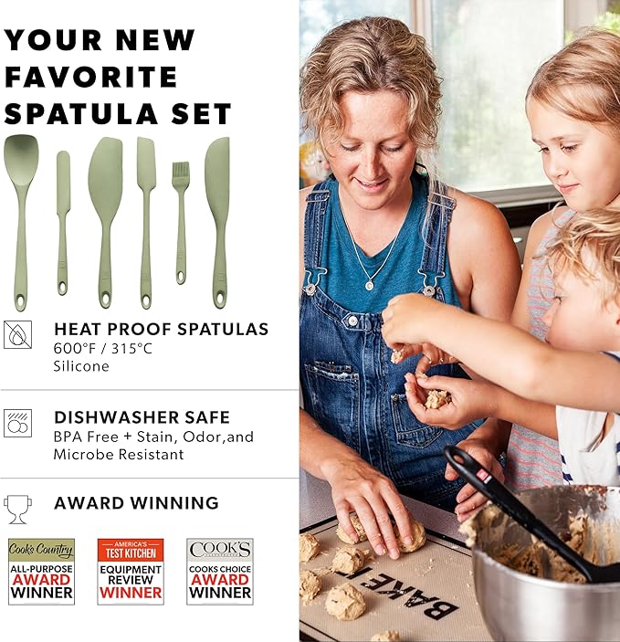 DI ORO 6-Piece Silicone Spatula Set - Image 4