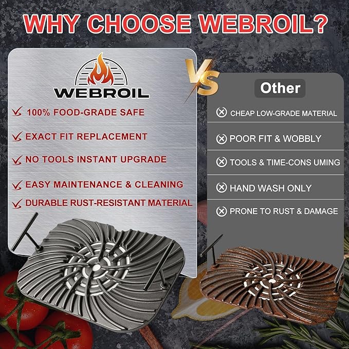Grill Grate for Ninja Foodi FG551 Grill Accessories, Cast Iron Griddle Plate - Image 4