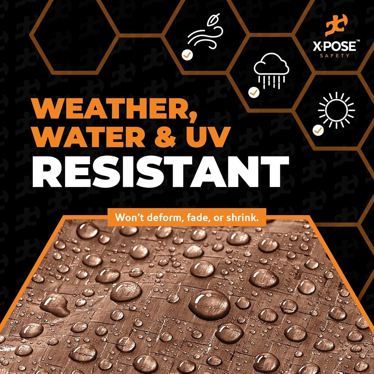 Multipurpose Protective Cover Brown Poly Tarp 10' x 12' (2-Pack) - Durable, Water Resistant, Weather Resistant - 5 Mil Thick Polyethylene - by Xpose Safety