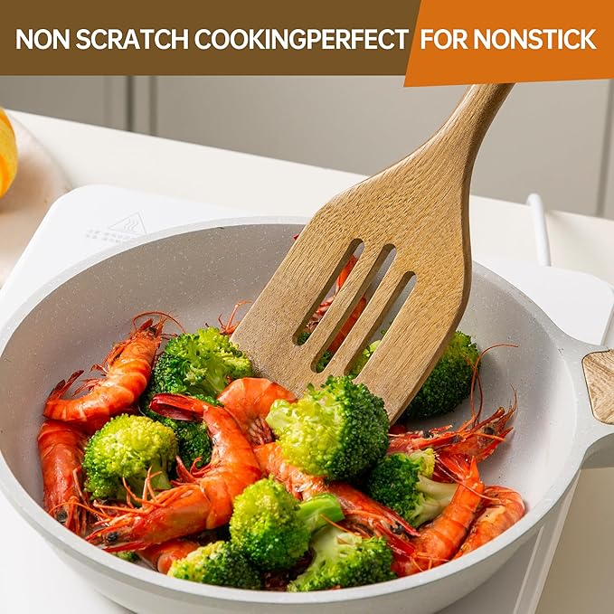 2 Pcs Wooden Cooking Utensils Set ，Wooden Spoons - Image 5