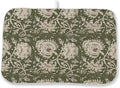Green Dish Drying Mat 18 x 24 Inch Vintage Olive Green Floral Drying Mat by Sorktse