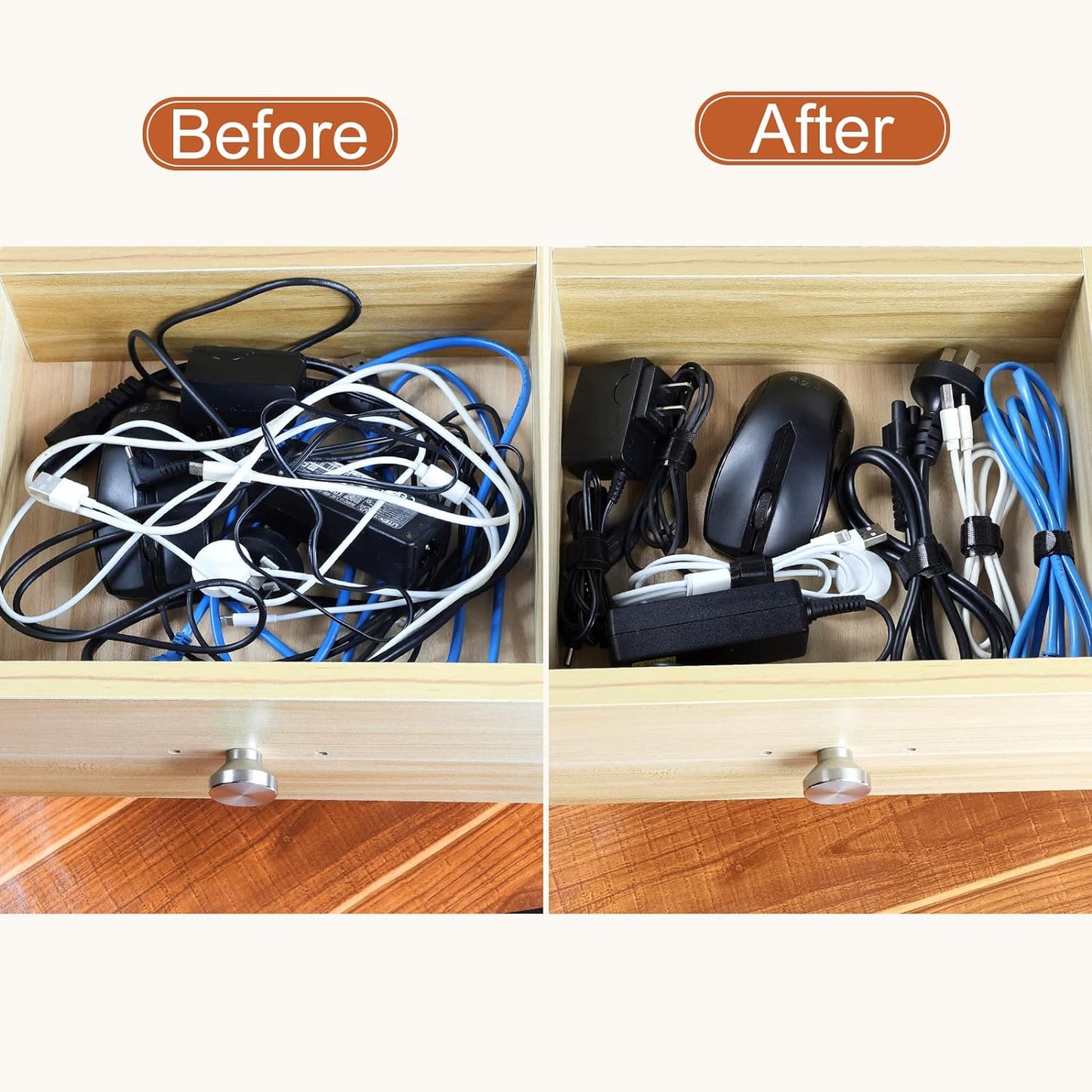 120PCS 6 Inch Cable Ties Reusable Multi-Purpose Wire Ties Cord Organizer Adjustable Cable Management 5 Colors