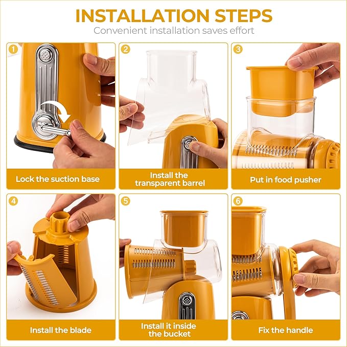 SUSTEAS Rotary Cheese Grater - Image 6