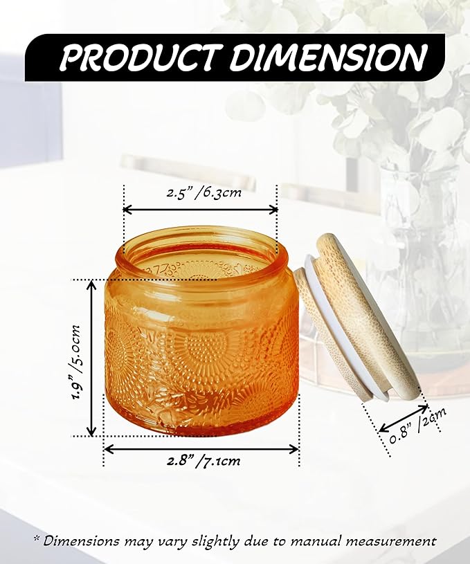 4 oz Amber Mini Glass Jars - Image 2