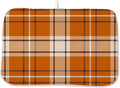 Fall Dish Drying Mat 18 x 24 inch Autumn Orange Buffalo Plaid Themed Decorative by AEIOAE