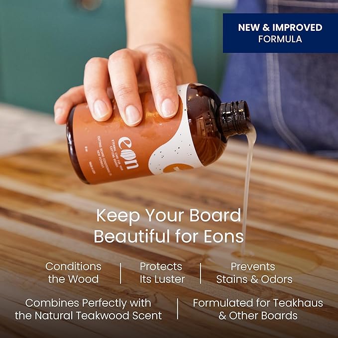 Teakhaus Cutting Board and EON Cutting Board Oil Set - Image 3