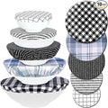 10Pcs Reusable Bowl Covers In 5 Size, Stretch Cloth Fabric Dish Cover Kitchen by CGFOXUO