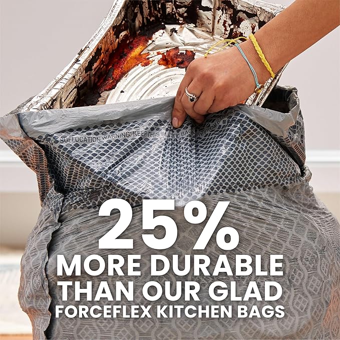 Glad ForceFlex MaxStrength Kitchen Trash Bags, 20 Gal, Fresh Clean Febreze - Image 6