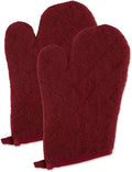 DII Basic Terry Collection 100% Cotton Quilted, Oven Mitt, 2 Piece by DII