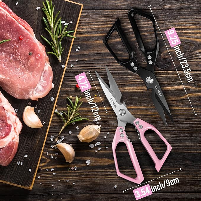 2PC 5-in-1 Multifunctional Heavy-Duty Korean Kitchen Scissors Set, All Purpose - Image 7