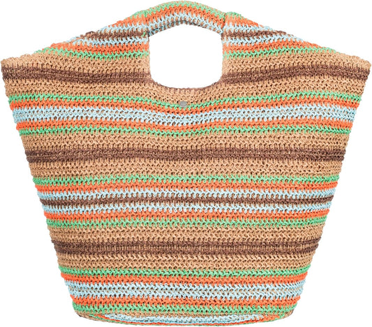 Roxy Women's Beach Tote Bag | Travel | Vacation | Straw | Lightweight | Breathable