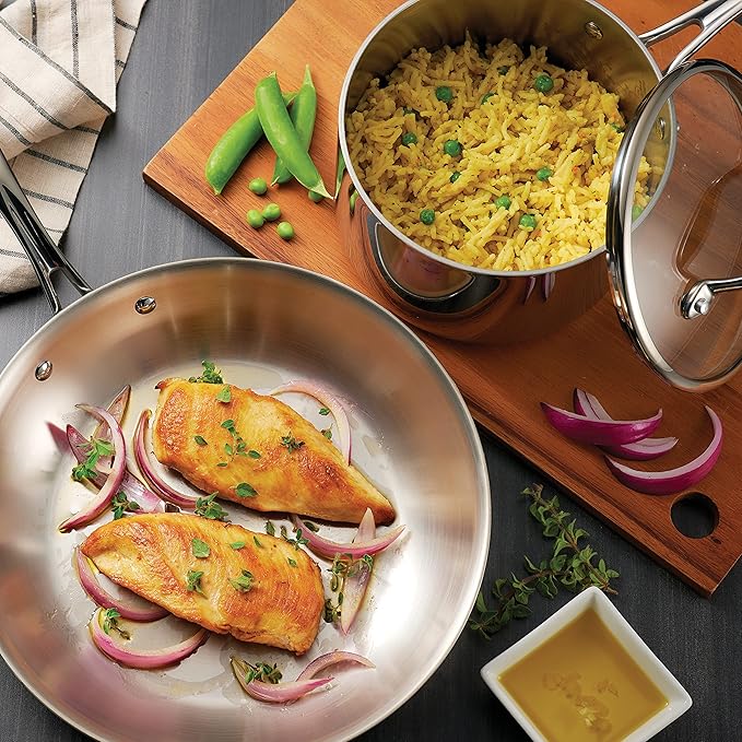 Tramontina Tri-Ply Clad Stainless Steel 12-Piece Cookware Set - Image 3