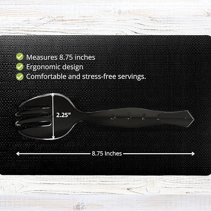 PARTY BARGAINS Disposable Clear Plastic Serving Forks 8.75 Inch – Heavy Duty - Image 2