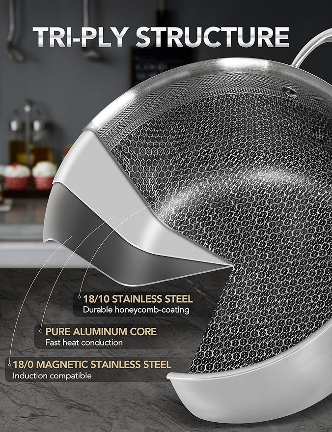 MICHELANGELO Tri-ply Stainless Steel Stock Pot - Image 4