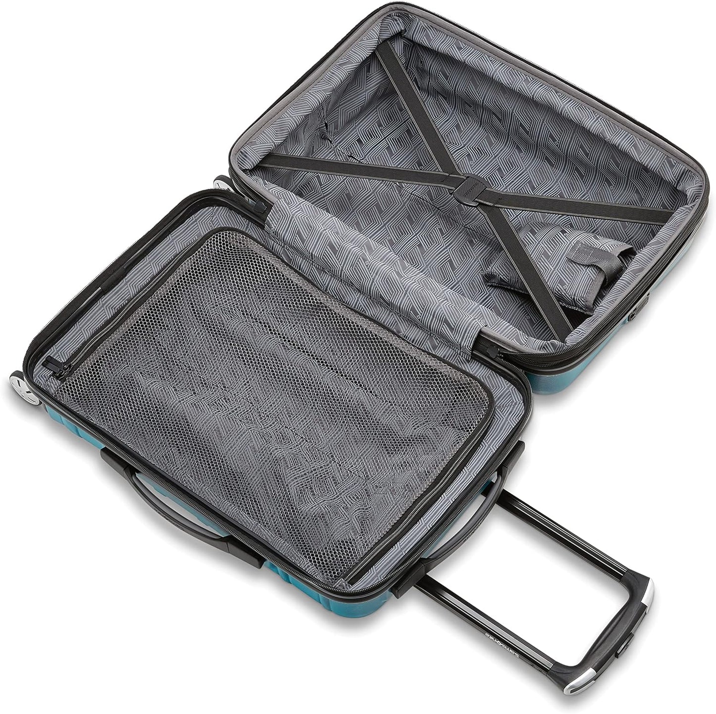 Samsonite Omni 2 Hardside Expandable Luggage with Spinner Wheels, 2-Piece Set (19/24), CARIBBEAN BLUE