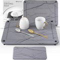 Stone Dish Drying Mat for Kitchen Counter, Quick Dry Stone Dishes Mats by Dropereum