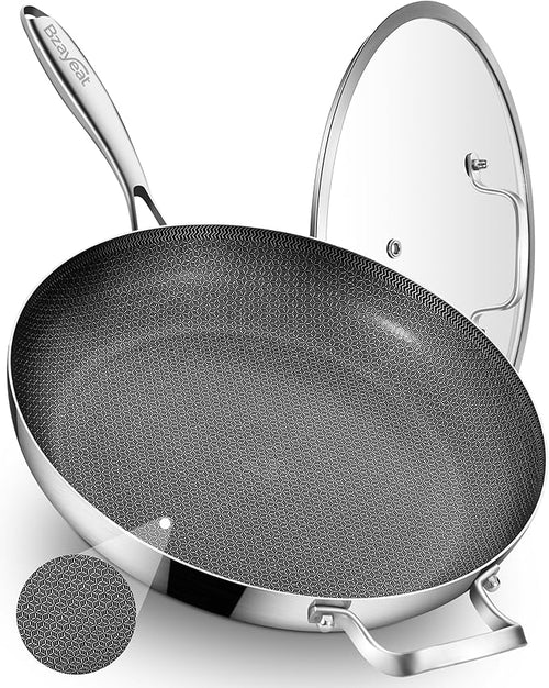 13-Inch Nonstick Hybrid Frying Pan by Bzayeat