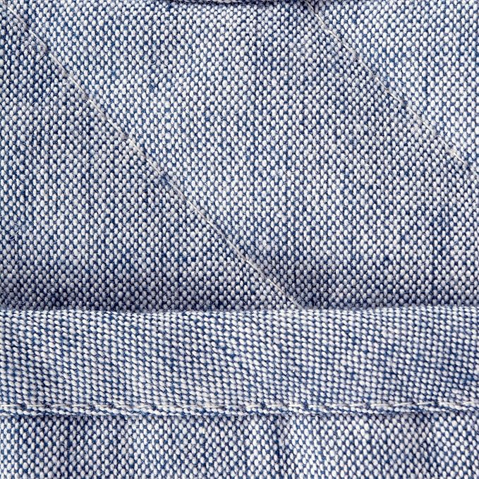 DII 100% Cotton Solid Chambray Kitchen Set, Potholders, 2 Piece - Image 4