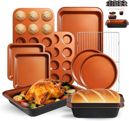 11-Piece Nonstick Baking Pans Set by Unknown