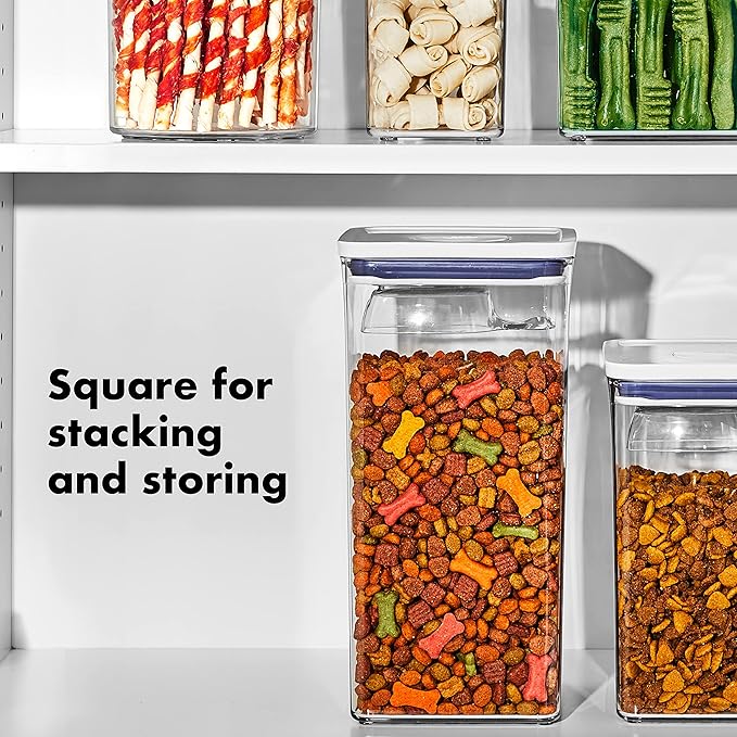 OXO Good Grips Pet Food Container 6.0 Qt | Clear | Airtight Seal | - Image 6