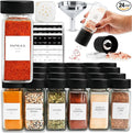 SAVVY & SORTED Glass Spice Jars - 4 Oz Spice Containers with 374 Minimalist by SAVVYSORTED%C2%AE