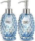 MALACHI Soap Dispenser Set, Crystal-Textured Diamond Glass by MALACHI