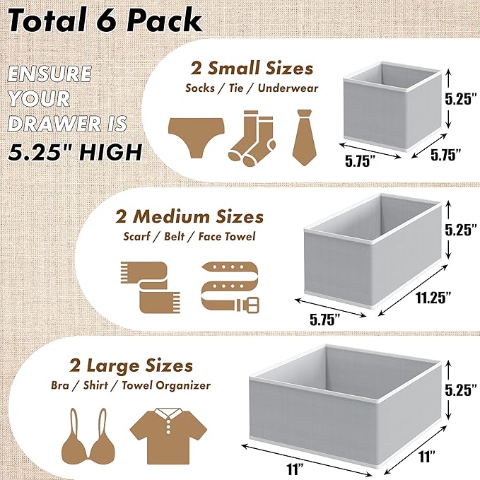 Simple Houseware Underwear Drawer Organizer - Image 2