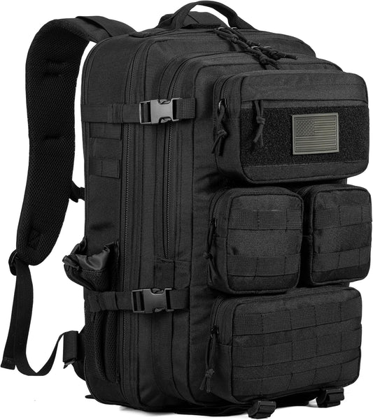 Tactical Backpack for Men, 40/50L Expandable Military Backpack, Waterproof MOLLE Hiking & Camping Rucksack, Assault Pack & Bug Out Bag for Outdoor, Work Backpack