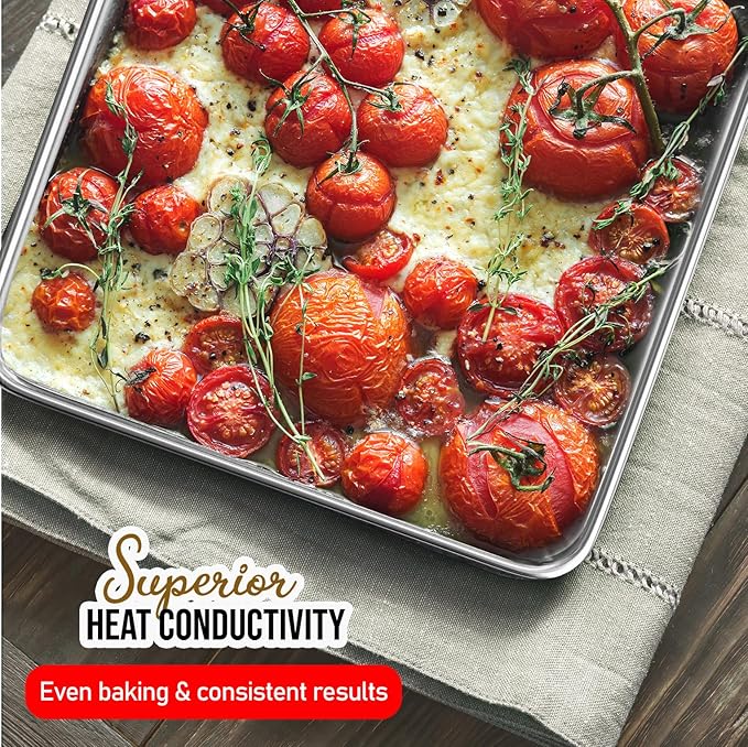 Eatex Aluminum Baking Sheet, Steel Cookie Sheet, 15” x 10” Baking Pan, Warp - Image 6