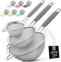 Zulay Kitchen Premium Stainless Steel Fine Mesh Strainer Set by ZulayKitchen